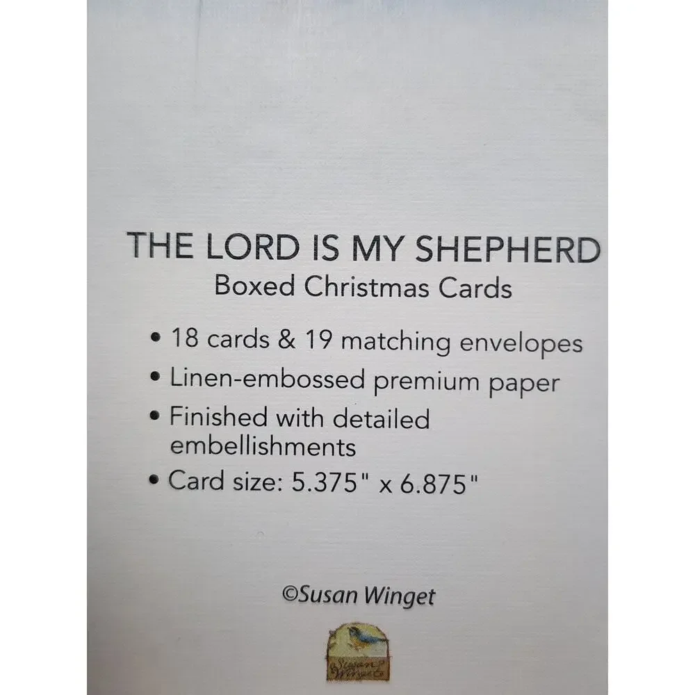 Lang The Lord Is My Shepherd Boxed Christmas Cards 18ct